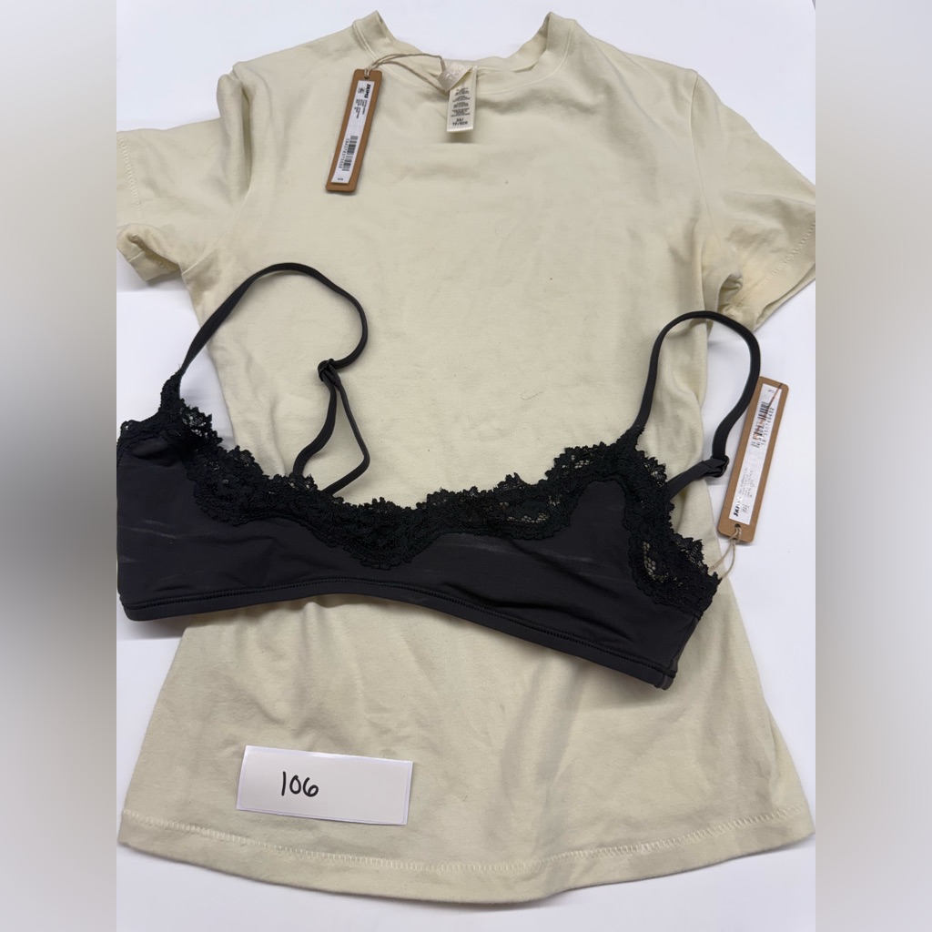 Brand New Skims TShirt And Bralette Set Retail86 Brand New Skims TShirt And Bralette Set Retail86